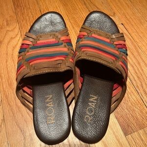 Roan bed|stu Marilee leather sandals.